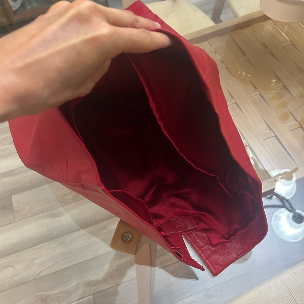 Danier Red Leather Skirt - Picture 6 of 13